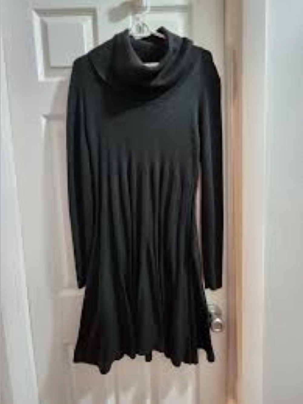 Calvin Klein large Black Cowl Neck Long Sleeve sweater Women's Dress